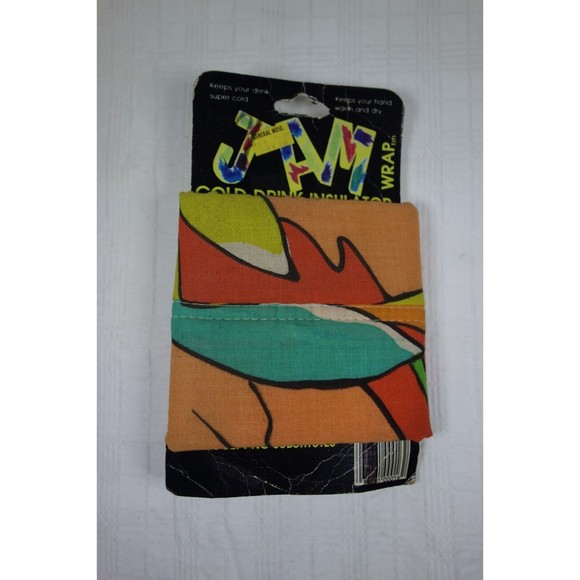 Vintage 1980s WACKY design Cold Drink Insulator Sleeve Jam Wrap New - Picture 3 of 11
